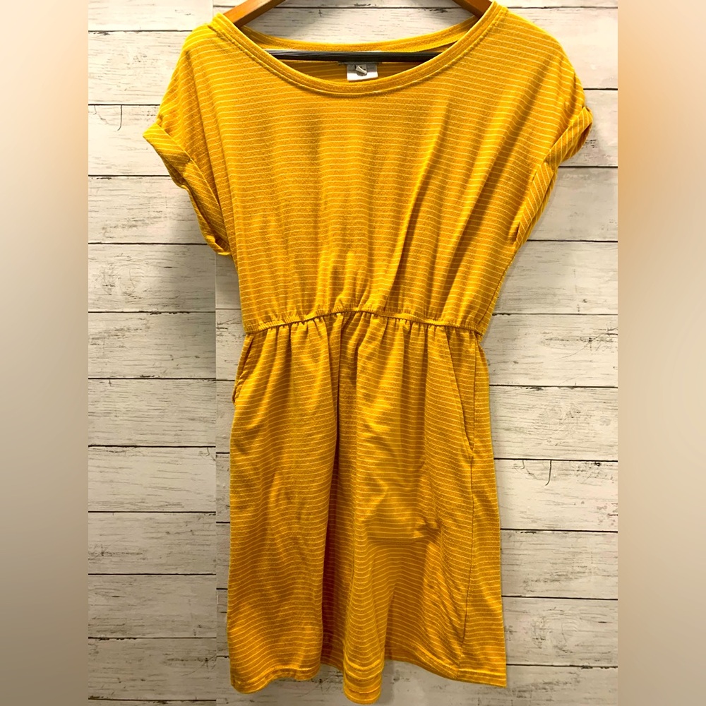 Poof Apparel Yellow mustard dress